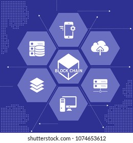 Blockchain vector illustration