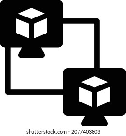 blockchain vector illustration isolated on a transparent background . glyph vector icons for concept or web graphics.