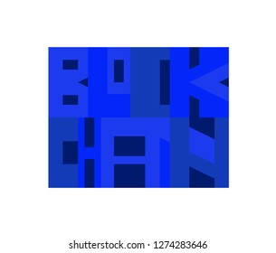 Blockchain vector lettering.