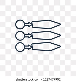 Blockchain vector outline icon isolated on transparent background, high quality linear Blockchain transparency concept can be used web and mobile