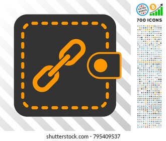 Blockchain Wallet pictograph with 7 hundred bonus bitcoin mining and blockchain images. Vector illustration style is flat iconic symbols design for crypto currency apps.