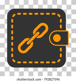 Blockchain Wallet vector pictograph. Illustration style is flat iconic symbol on a chess transparent background.