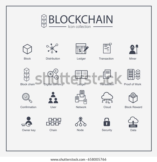 Blockchain ウェブアイコンセット 情報アイコン 分析 クラウドコンピューティング ブロックチェーン ブロック 配布 元帳 トランザクションアイコン のベクター画像素材 ロイヤリティフリー