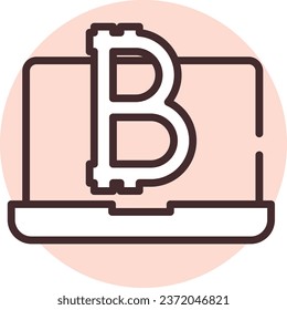 Blockchain web, illustration or icon, vector on white background.