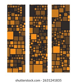 Blockchain wide skyscraper banner ad. Web3 and cryptocurrency background.