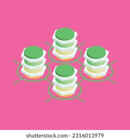 blockchains illustration green color cimonyet