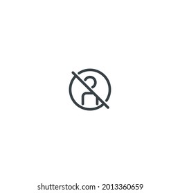 Blocked Account - Vector Icon Pictogram