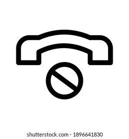 Blocked Call icon or logo isolated sign symbol vector illustration - high quality black style vector icons
