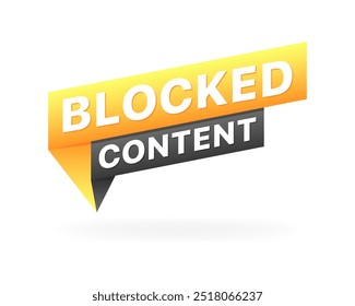 Icono de contenido bloqueado. Estilo plano. Icono de Vector.