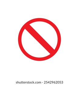 Blocked icon black and white vector sign