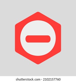Blocked icon in flat style about social media, use for website mobile app presentation