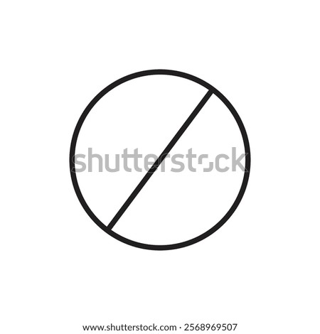 Blocked icon Isolated flat vector in outline