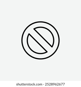 Blocked icon isolated on the white background.