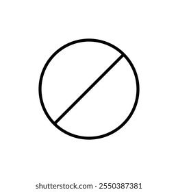 Blocked icon linear logo isolated