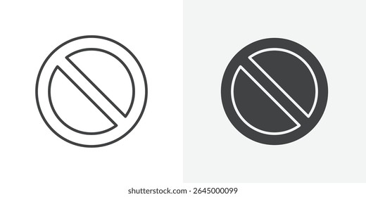 Blocked icon Outline vector sign
