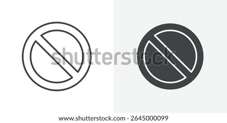 Blocked icon Outline vector sign