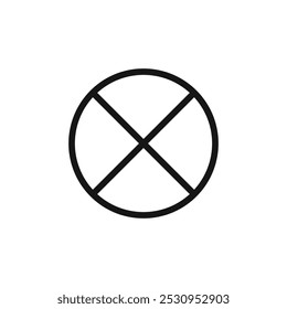 Blocked icon Thin line flat illustration