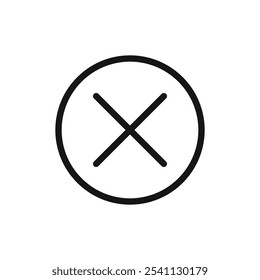 Blockiertes Symbol Flache Linie, Abbildung
