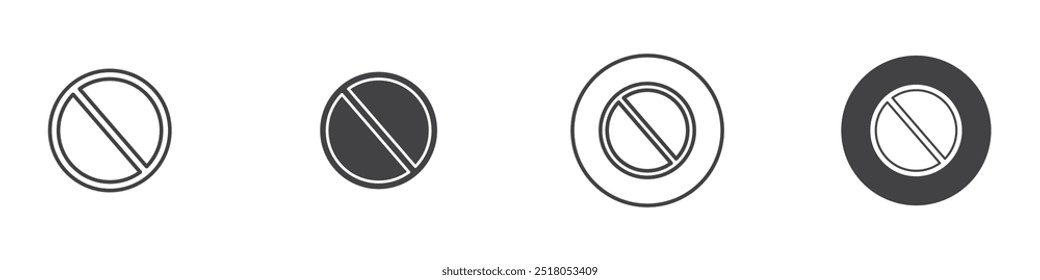 Dünne Linie des gesperrten Symbols