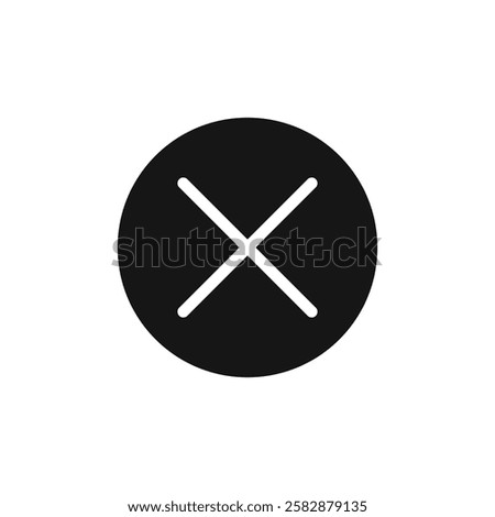 Blocked icon Vector flat thin line illustration