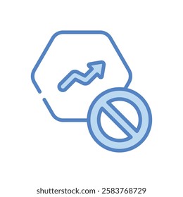 Blocked icon vector stock illustration