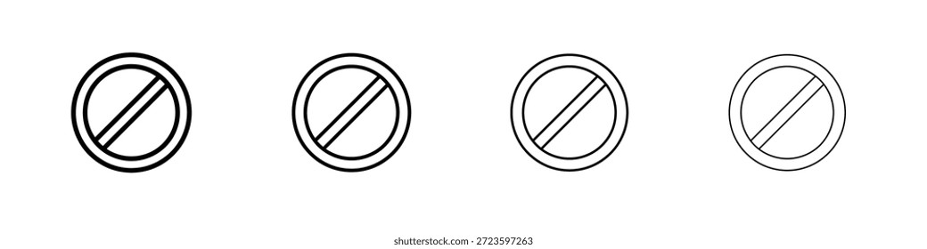 Blockierte Symbole umreißen das schwarze Vektordesign. Linie mit editierbarem Strich.