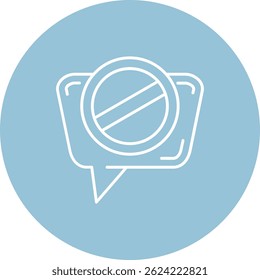 Blockierte Linie, Vektorsymbol-Design
