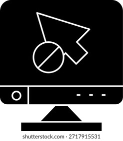 Blockierte Linie, Vektorsymbol-Design