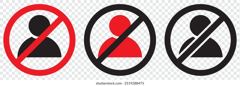 ícone linear bloqueado, ícone Proibir isolado, ícone vetorial de contorno bloqueado com traçado editável. EPS 10.