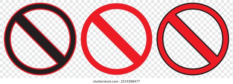 icono lineal bloqueado, icono aislado Ban, icono de Vector de contorno de bloque con trazo editable. EPS 10.