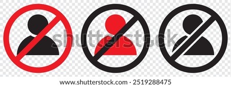 blocked linear icon, Ban isolated icon,  block outline vector icon with editable stroke. EPS 10.