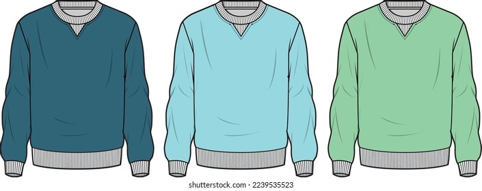 Blocked logo sweatshirt Vector Template illustration 