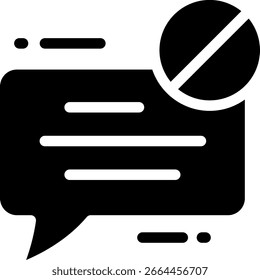 Icono de mensaje bloqueado: Sin signo de chat