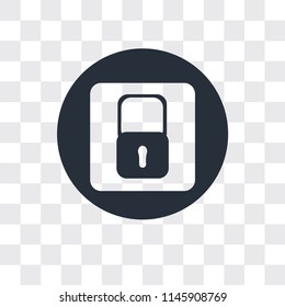 Blocked Padlock vector icon isolated on transparent background, Blocked Padlock logo concept