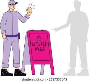 Blocked Path Ahead Illustration for web, app, infographic, etc