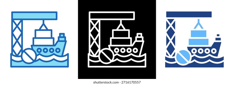 Icono de puerto bloqueado Ilustración vectorial triplestyle