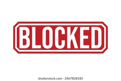sello rojo bloqueado sobre fondo blanco. sello bloqueado. sello bloqueado.