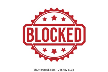 diseño de Vector de sello rojo bloqueado.