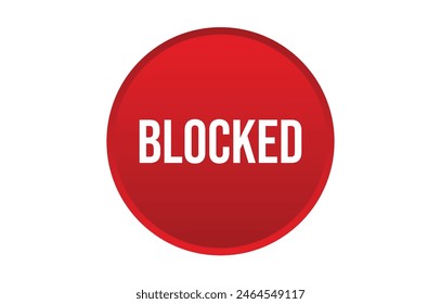 blocked red vector banner illustration isolated on white background