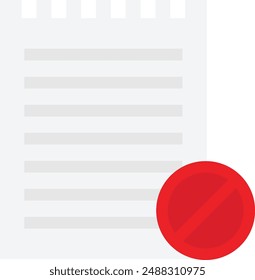 Blocked Security Error Icon Vector Flat Illustration