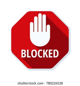 Blocked sign illustration