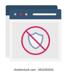 
Blocked site flat vector icon which can easily modify or edit
