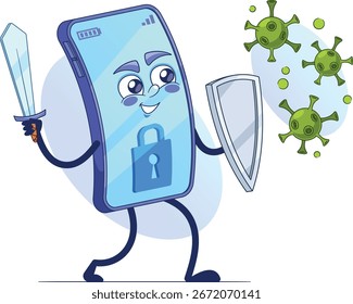 Bloqueo de smartphone que ataca software espía viral