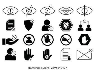 blocked social media,  reply icon  cross 