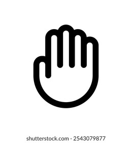 Icono de parada bloqueada. Signo de Vector simple.