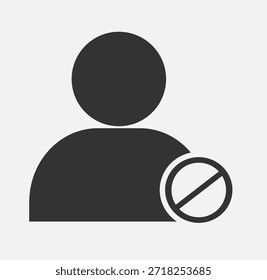 Flaches Symbol für gesperrtes Benutzerkonto
