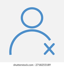 Blocked User Account Flat Icon 