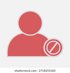 Blocked User Account  Icon (Red)