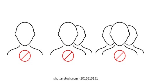 Blocked users, blacklist icon. Stop group icon. Illustration vector.