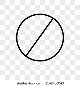 Blocked vector icon on transparent background, Blocked icon